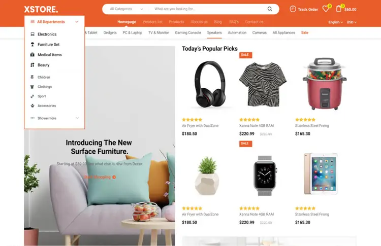 قالب XStore – کامل و با امکانات فروشگاهی